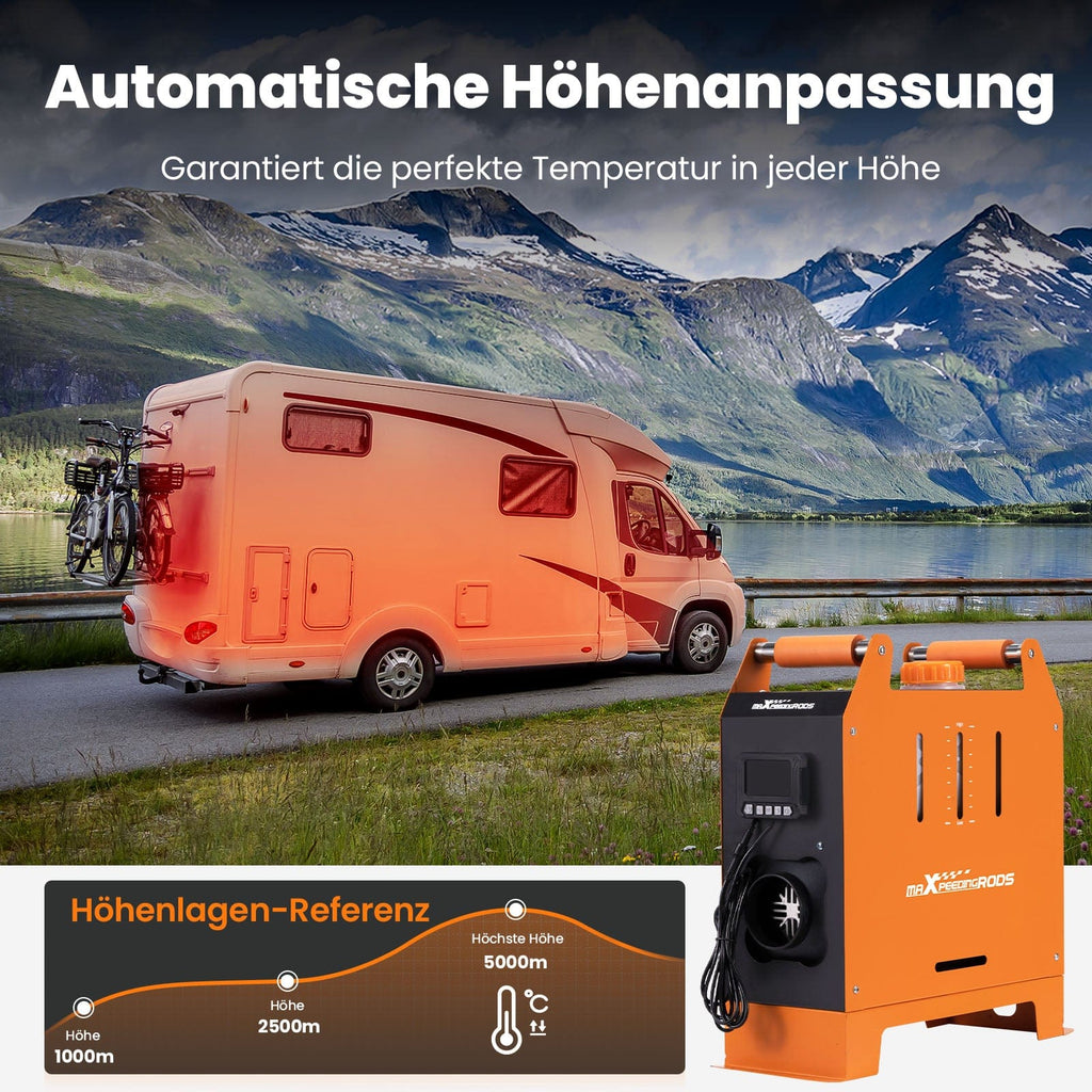 Heizlüfter 1-5KW luftheizung diesel mit mobiler Steuerung für Wohnmobile, für Wohnwagen, für Reiseanhänger