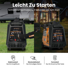 Laden Sie das Bild in den Galerie-Viewer, Stromgenerator maXpeedingrods Stromerzeuger 3500 W Benzin 4-Takt mit USB und 230 V Steckdosen leise und leicht für Camping