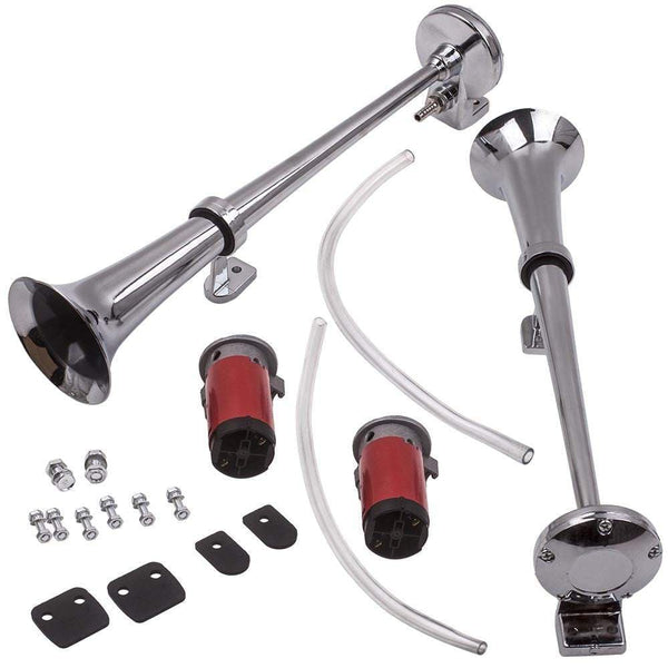 Produktbild von Masyrt 150psi Luftpumpe Hornkompressor Ersatz DC 12V 24V,12V Luftpumpe Horn Hupenmotor Kompressor Kit,Professioneller Metalllufthorn Kompressor FüR ZüGe Autos Boote Lastwagen Traktoren Yachten