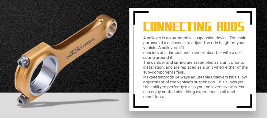 maXpeedingrods H-Schaft Pleuelstangen 4G15 131mm : : Auto &  Motorrad