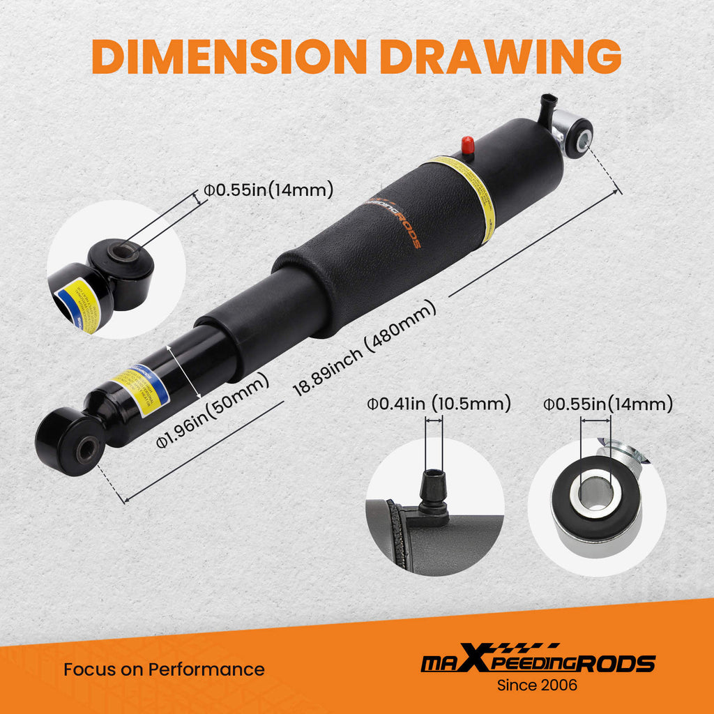 2x Hinten Luftfederung Federbein kompatibel für CHEVY GMC Cadillac Air Suspension 25979391