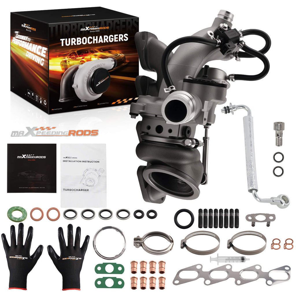 Turbolader Turbo Kit kompatibel für Buick Encore/Chevy Cruze Sonic 1.4L + Kühlmittelleitung