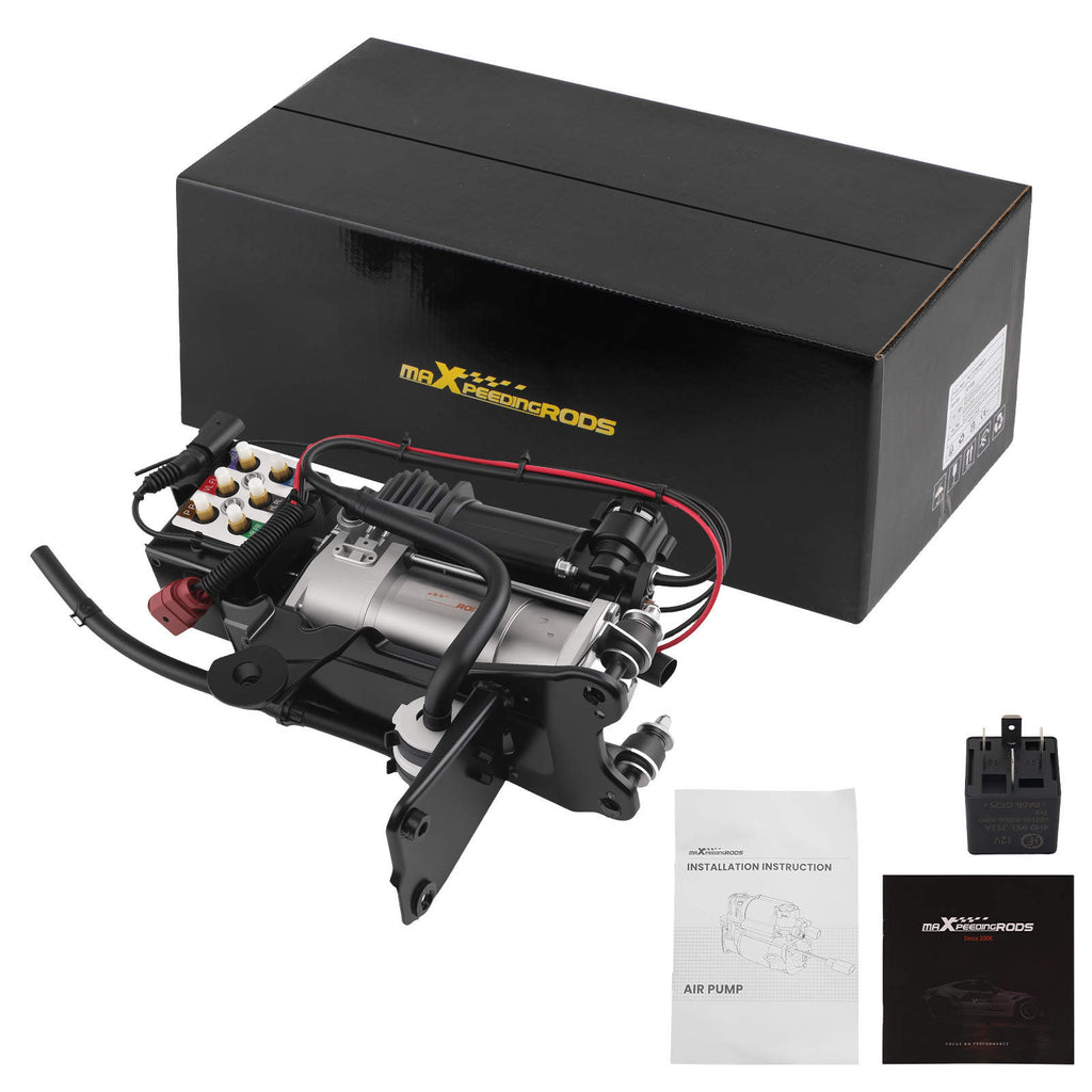 Kompressor mit Halterung + Ventilblock kompatibel für AUDI A6 C6 4F 4F0616005F 4F0616013