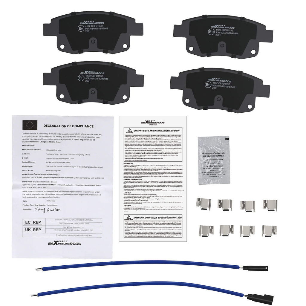 Bremsbeläge Hinten kompatibel für Ford Transit Pritsche FF FM FN Bus FB FC Kasten Tourneo