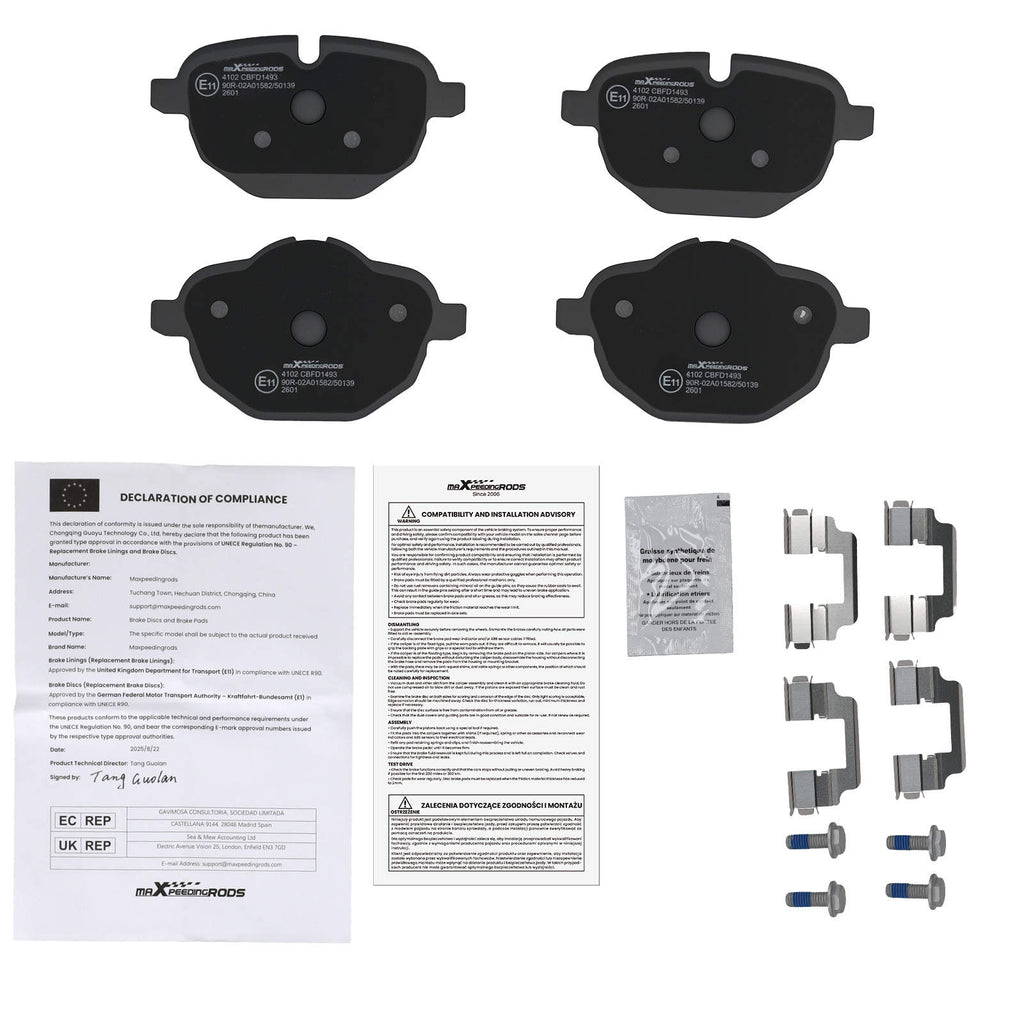 Bremsbeläge Hinten kompatibel für BMW X3 X4 X5 Z4 i8 iX3 5er 6 GT 7er Alle Modelle 2009-25