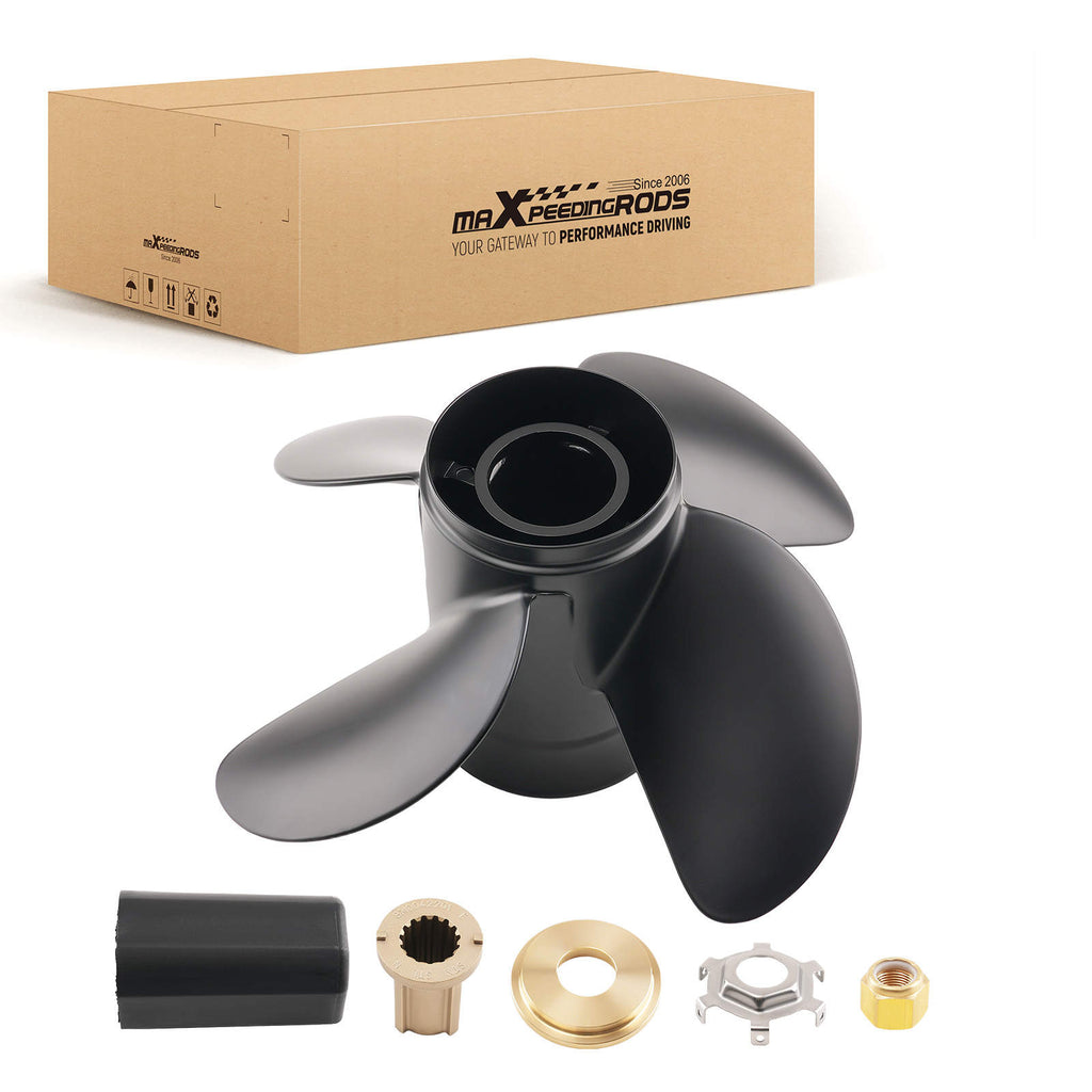 14 19 4-Blatt Propeller kompatibel für MerCruiser 150PS-300PS Aluminium Rechtsdrehend