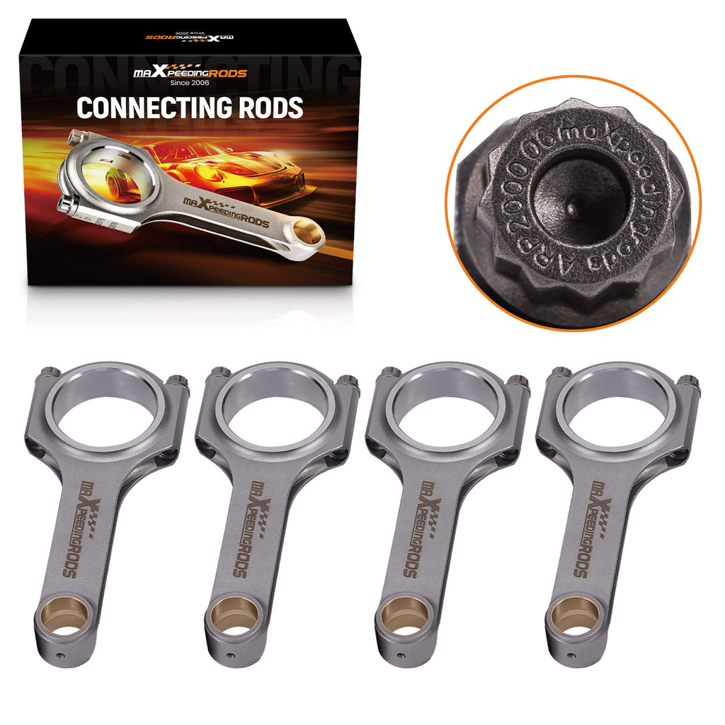4x 4340 Pleuel Connecting Rods kompatibel für Honda Acura B18a B18b B20b B20z Engine 5.394