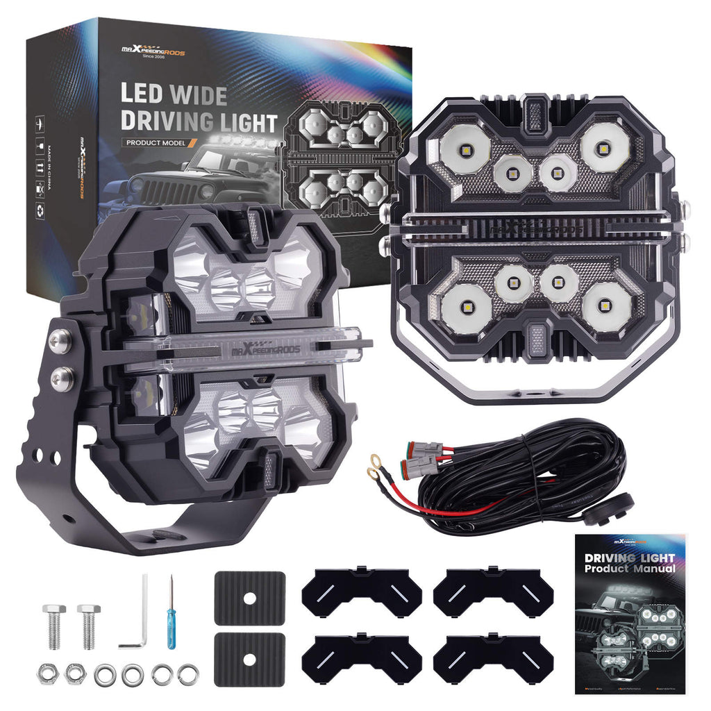 7 Zoll LED Zusatzscheinwerfer For Universal Offroad SUV 4x4 332W RGB DRL IP68