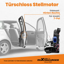 Laden Sie das Bild in den Galerie-Viewer, Türschloss Stellmotor hinten rechts kompatibel für VW Golf 1K Jetta 1K Touran 1T 7L083901
