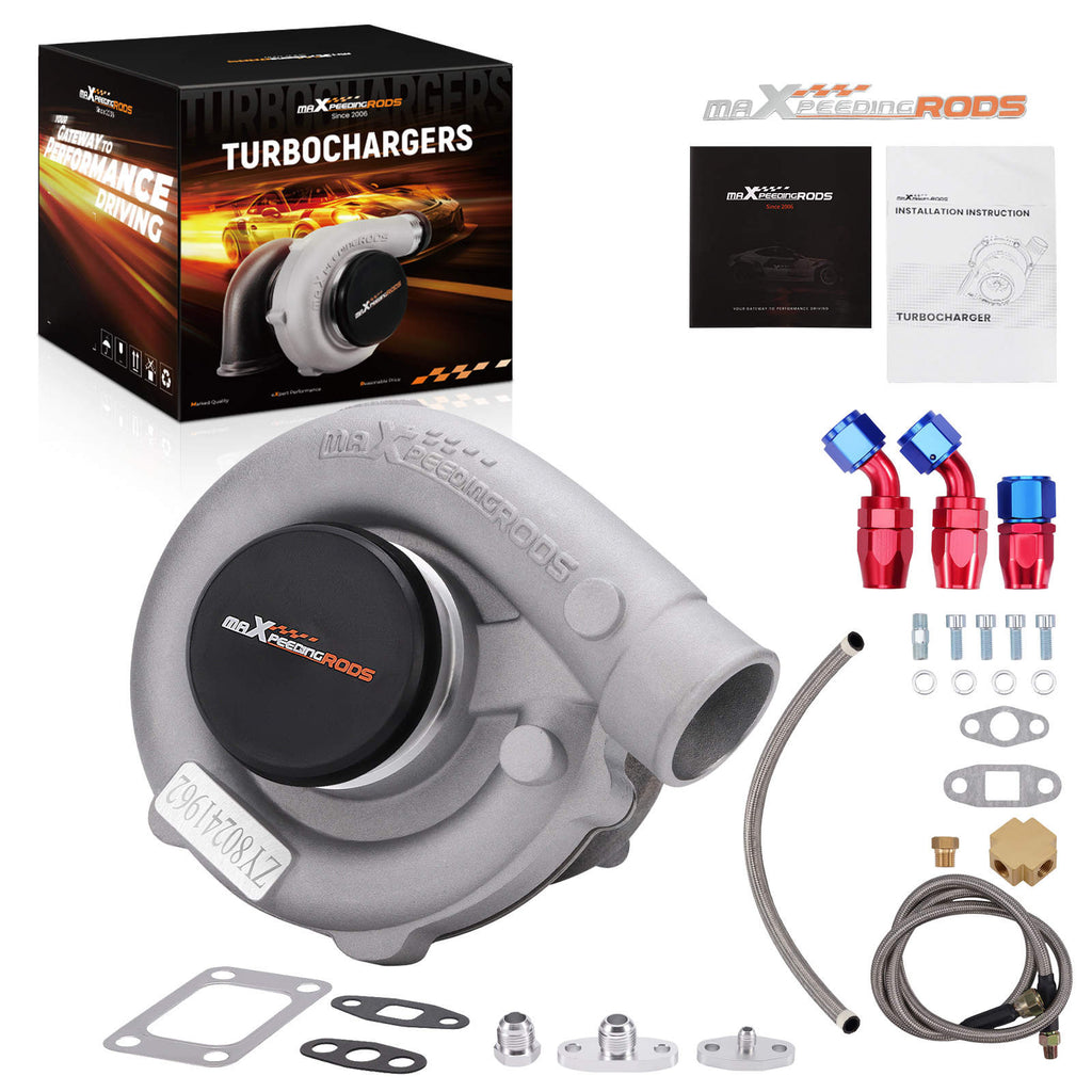 Journal Bearing T3 T4 Turbo .57AR + Oil Feed Return Lines Kit 1.5-2.5L Universal