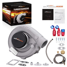 Laden Sie das Bild in den Galerie-Viewer, Journal Bearing T3 T4 Turbo .57AR + Oil Feed Return Lines Kit 1.5-2.5L Universal