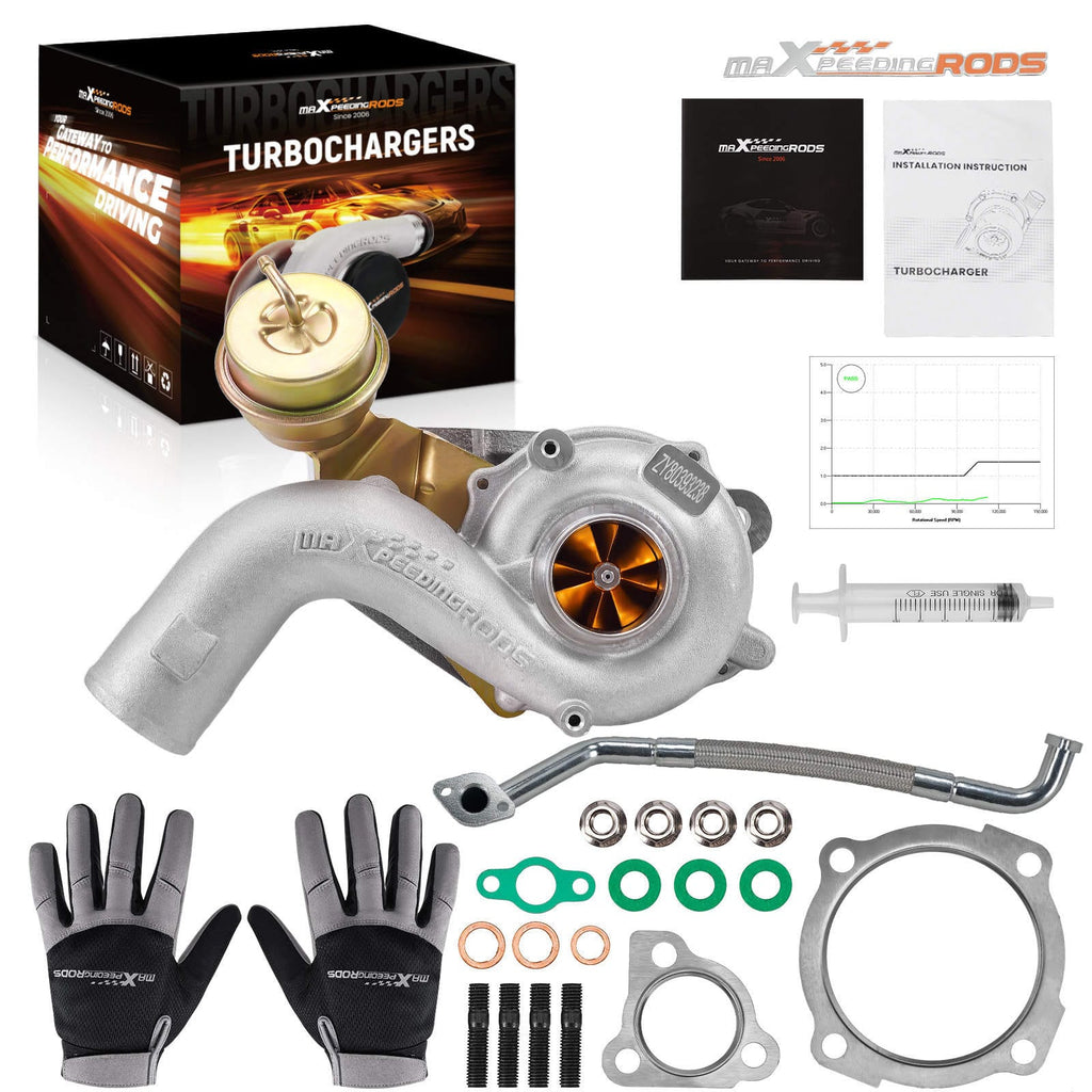 Billet K04 Turbolader +Ölrücklaufleitung kompatibel für Audi A3 TT Bora kompatibel für VW Golf GTI K04