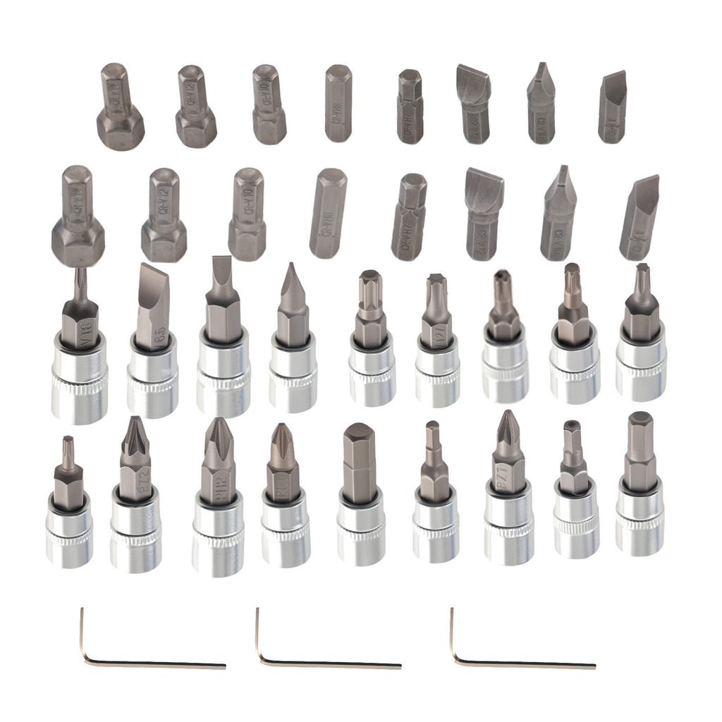 108 Steckschlüssel Ratschenset 1/2 1/4 Zoll CR-V Bits Werkzeugkoffer