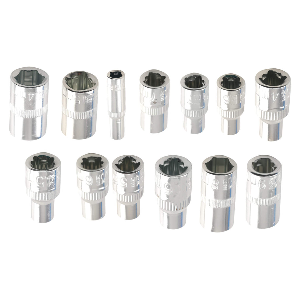 108 Steckschlüssel Ratschenset 1/2 1/4 Zoll CR-V Bits Werkzeugkoffer