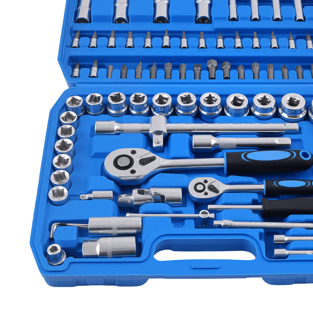 94 Teile Knarrenkasten Steckschlüssel Ratsche 1/4 1/2 Bits Nüsse CRV