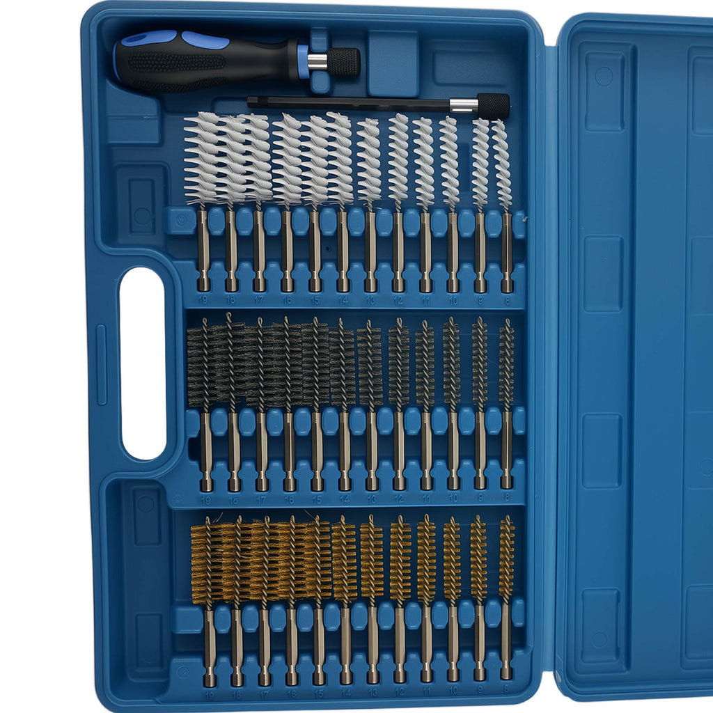36 Stück Drahtbürsten for Reinigung 8-19mm Bohrmaschine Softgriff Set