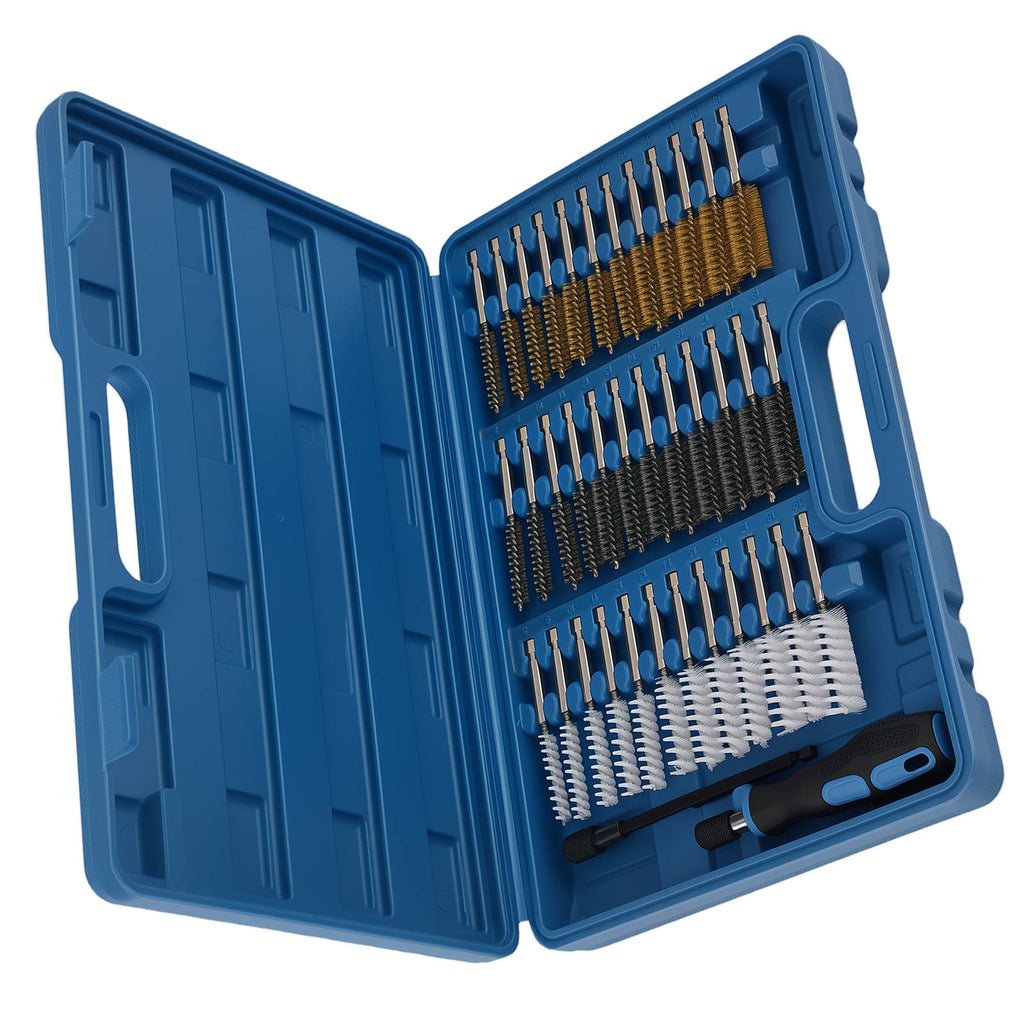 36 Stück Drahtbürsten for Reinigung 8-19mm Bohrmaschine Softgriff Set