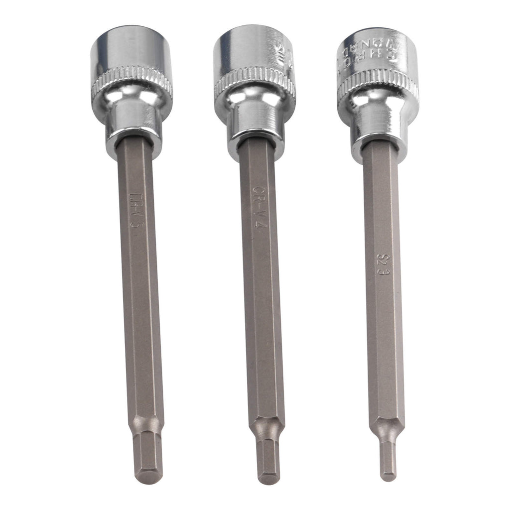7-teilig Inbus Steckschlüssel 3/8 Antrieb 3-10mm Extra Lang for Werkstatt