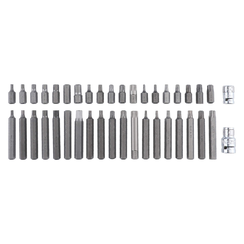 40 Stück Bit Satz Stern Hex Spline T20-T55 H4-H12 M5-M12 CRV Stahl Box