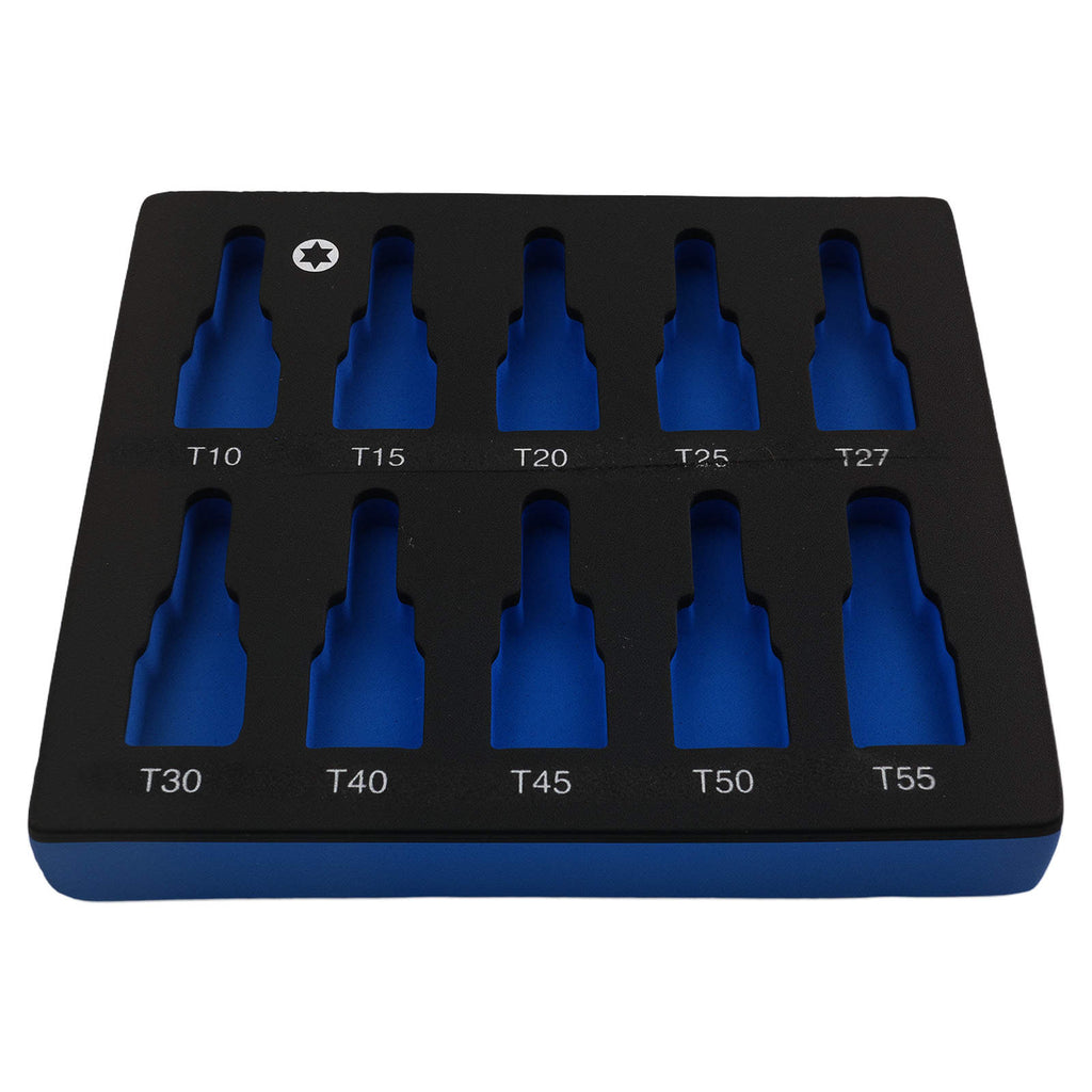 10 Teile Steckschlüssel Stern-Bit 3/8 Zoll T10-T55 CRV 48mm Set