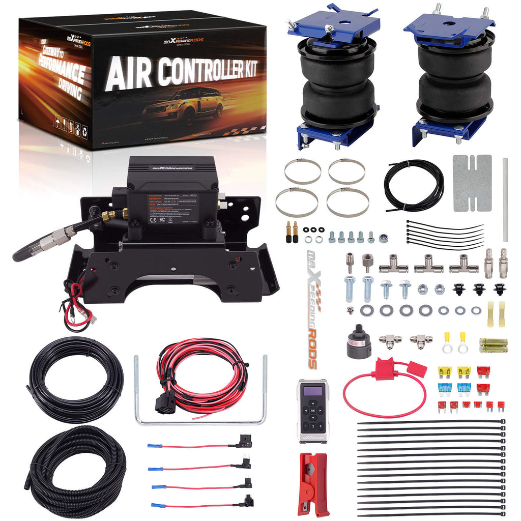 Luftfeder + Wireless Kompressor Dual Remote Kit kompatibel für Dodge Ram 1500 2011-2018