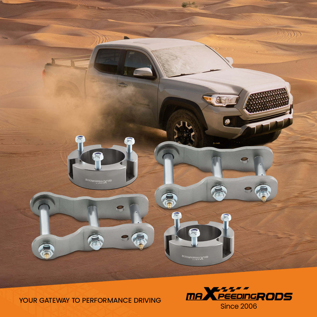 Lift Kit kompatibel für Toyota Hilux 4WD 2005-2014 / 3 Front Spacer + 2 Rear Shackles