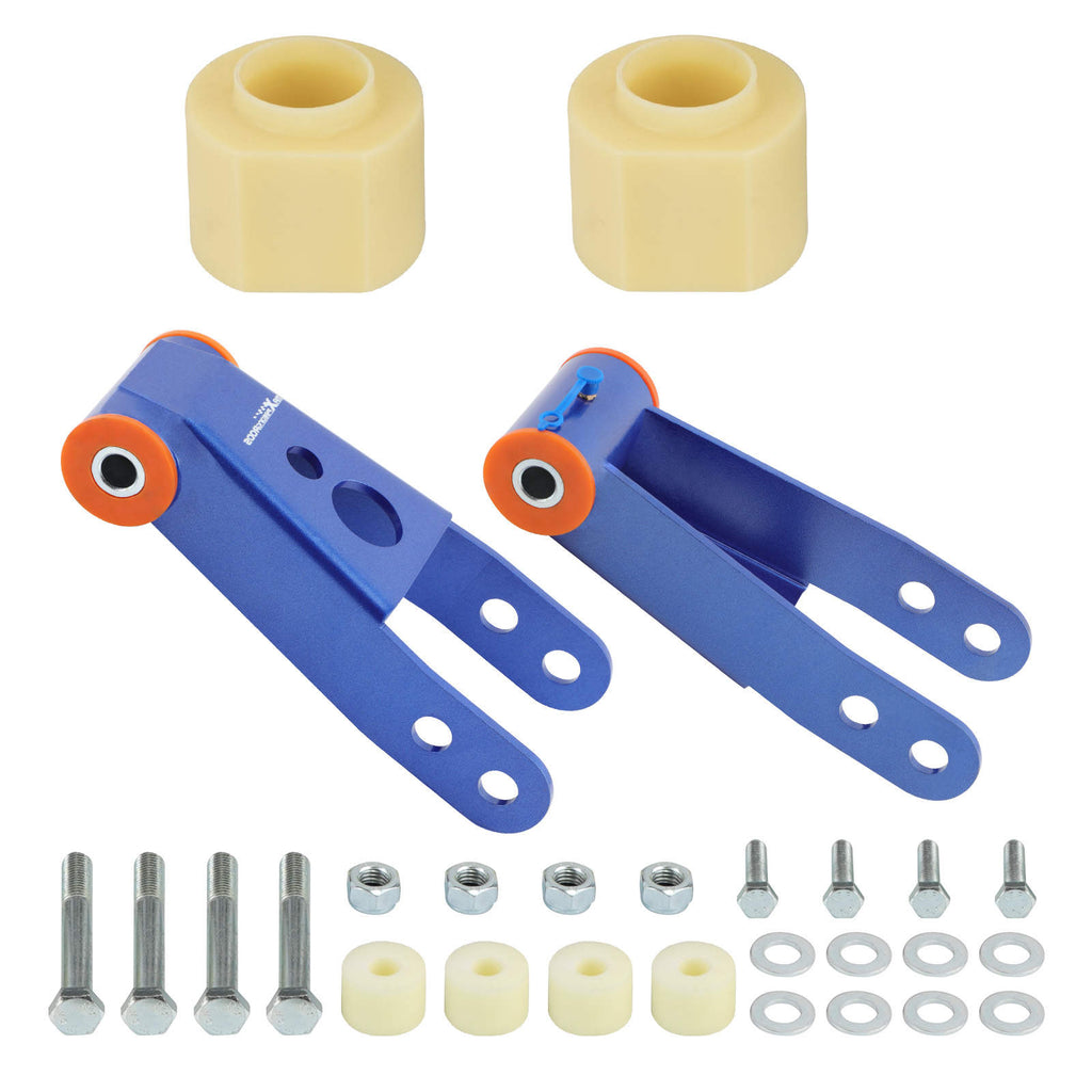 Höherlegungs-Distanzstücke vorne 3 + hinten 2 kompatibel für Jeep Cherokee XJ 84-01 4