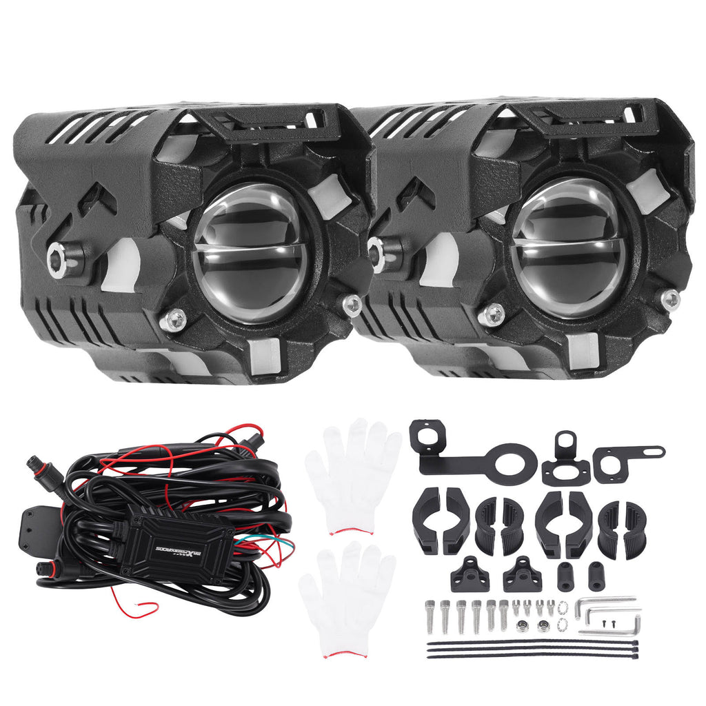80W LED Fahrlicht for Motorrad ATV UTV Pickup SUV 3200K/6000K IP67 2 Stk