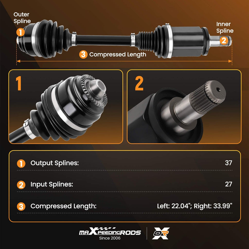 Antriebsstrang 2Pcs Antriebswelle Vorne Links Rechts kompatibel für BMW 5 F10 F11 6 F06 F12 F13 xDrive