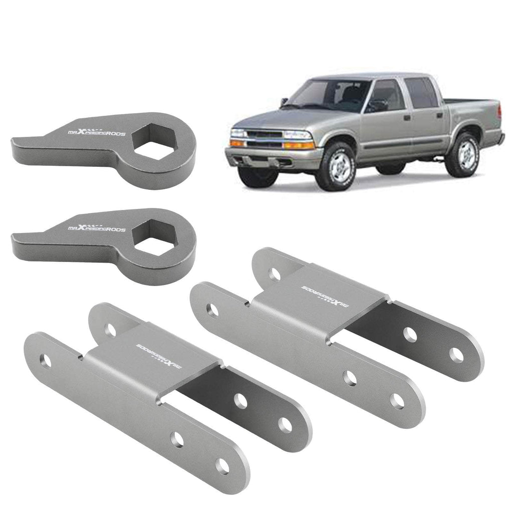 Antriebsstrang 1-3 Höherlegungskit Torsion Keys + 2 Shackles kompatibel für Chevrolet S10 Blazer kompatibel für GMC S