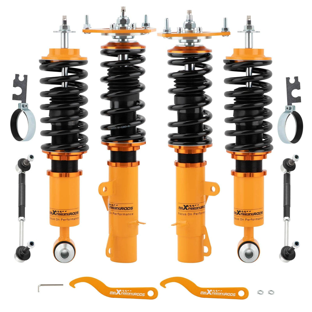 Gewindefahrwerke 24-fach einstellbare Dämpferkraft Gewindefahrwerk kompatibel für Mini Cooper R55 Bj. 07-14