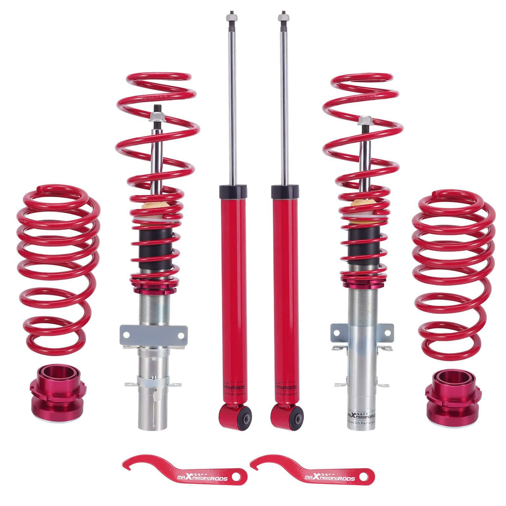 Gewindefahrwerke Gewinde-Fahrwerk für VW Polo 9N 9N2 9N3 + Fox Gewindefahrwerk Coilover bobina Tieferlegung