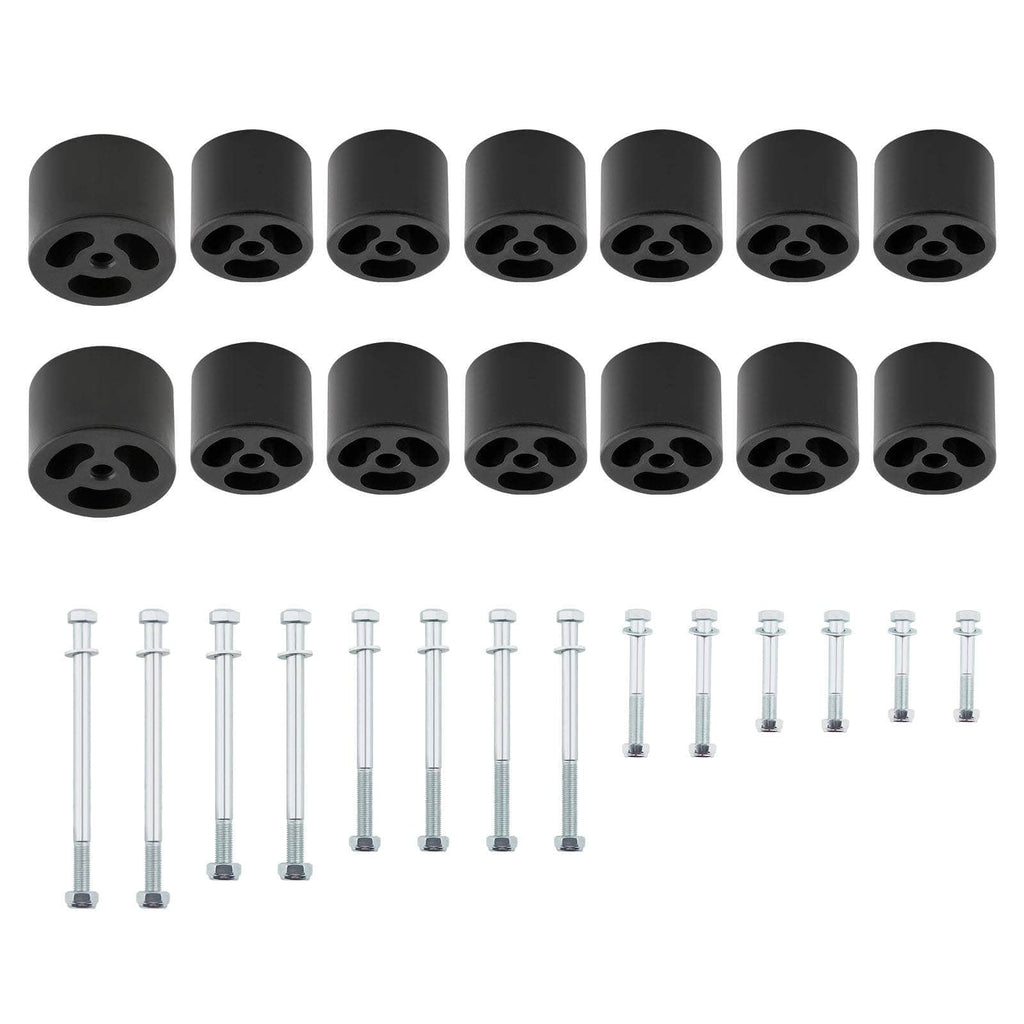 Karosserieverlängerungskit 50mm Body Lift Kit Blocks Bolts kompatibel für Nissan Navara D22 Dual Cab w/ Tub 2 inch
