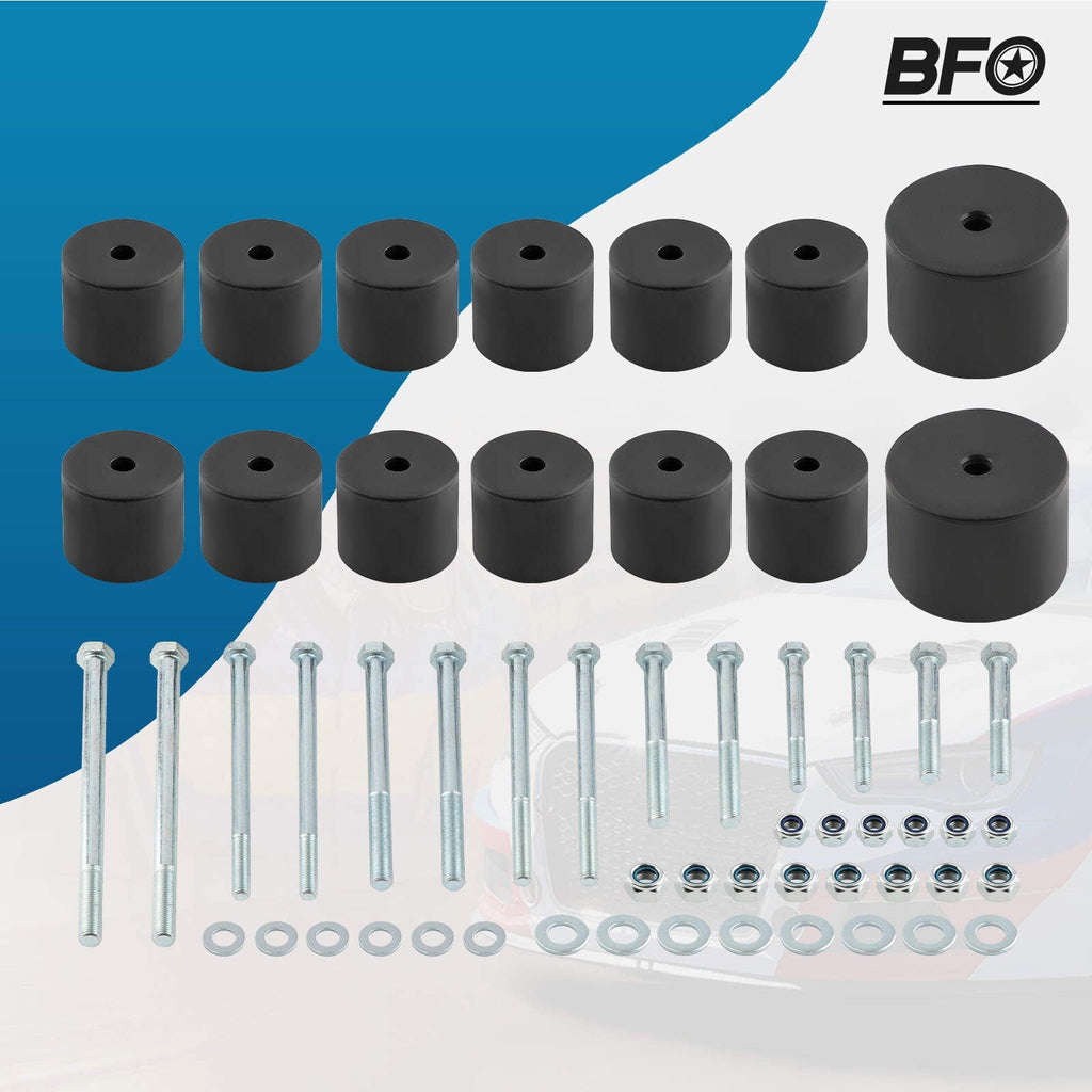 Karosserieverlängerungskit 50mm Body Lift Kit Blocks Bolts kompatibel für Nissan Navara D22 Dual Cab w/ Tub 2 inch