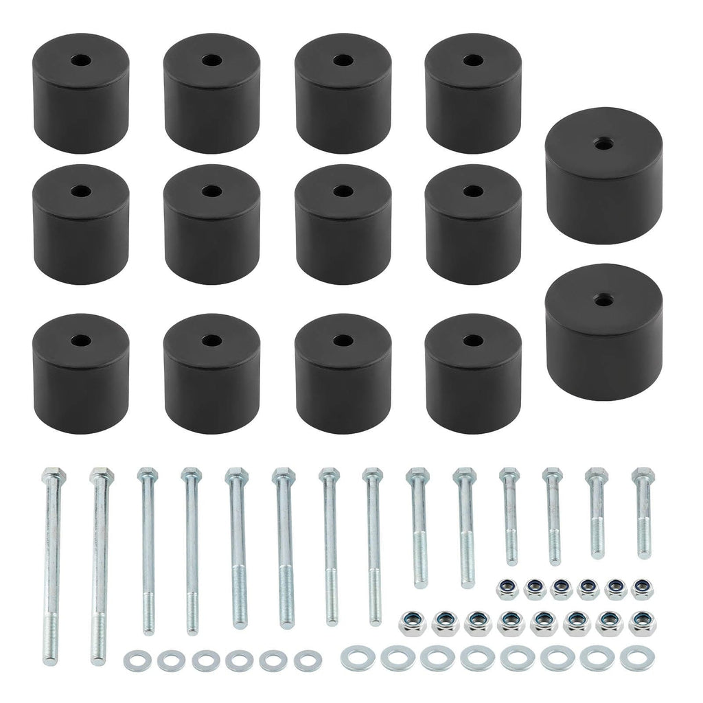 Karosserieverlängerungskit 50mm Body Lift Kit Blocks Bolts kompatibel für Nissan Navara D22 Dual Cab w/ Tub 2 inch