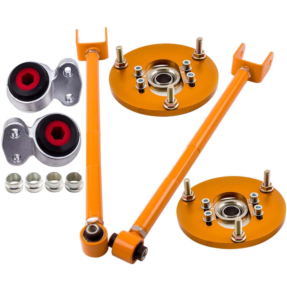 Kombinierte Produkte AUFHÄNGUNGSSET CAMBER ARMS + CAMBERPLATTEN +STEUERARME BUCHSEN kompatibel für BMW E46