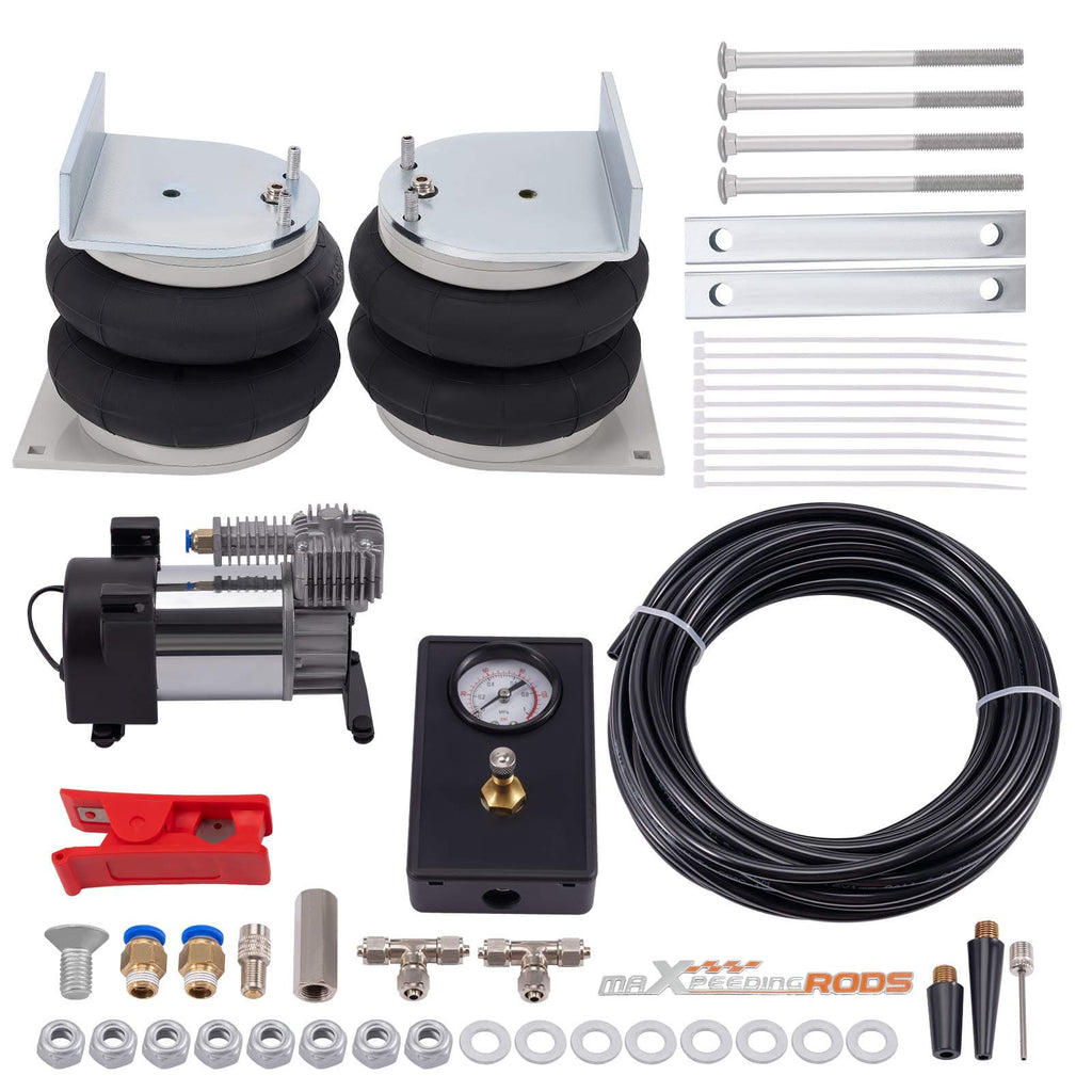 Luftfederung 2x Luftfederbalg mit 12 V Kompressor Kit kompatibel für Vauxhall Movano 2010-2020 4000 KG