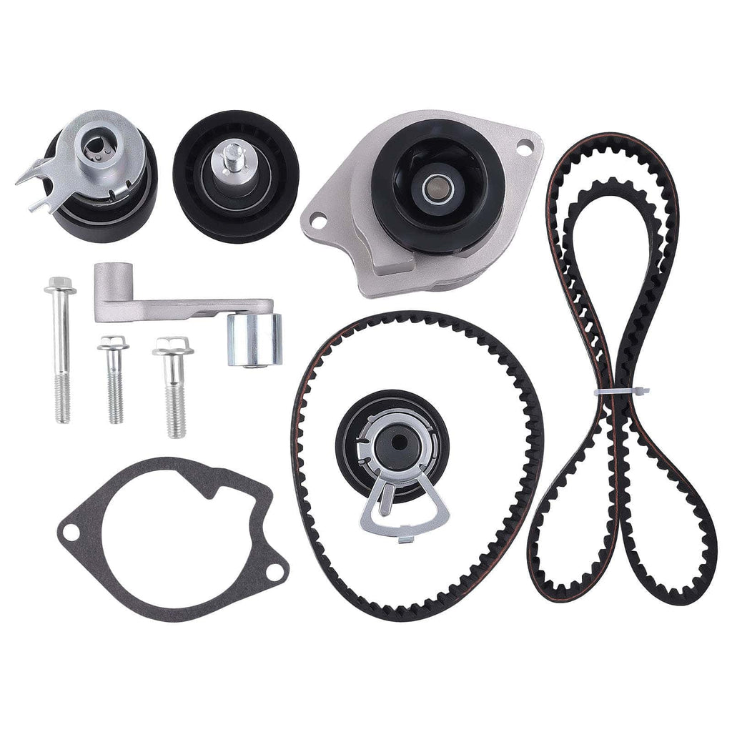 Motorsystem 2x Zahnriemen + Wasserpumpe Rollensatz kompatibel für Vw Golf Lupo Polo Fabia 1.4 16v