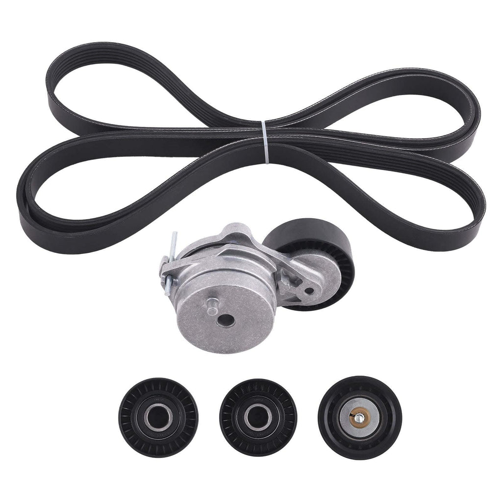 Motorsystem Keilrippenriemen-Satz + Spanner kompatibel für VW Touareg kompatibel für Audi Q7 kompatibel für Porsche 3.0 0109979992