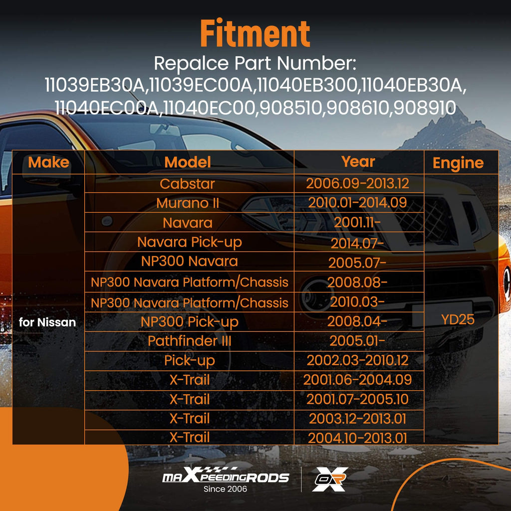 Motorsystem Zylinderkopf Komplett kompatibel für Nissan NP300 Navara Pick-up kompatibel für Cabstar 2.5 dCi 11039EB30A