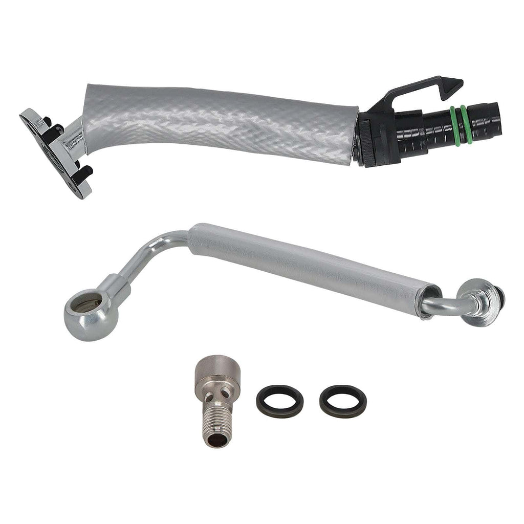 Motorsystem 2x Turbolader Ölleitung kompatibel für Opel Astra J Cascada Corsa D E Insignia Zafira C 1.4