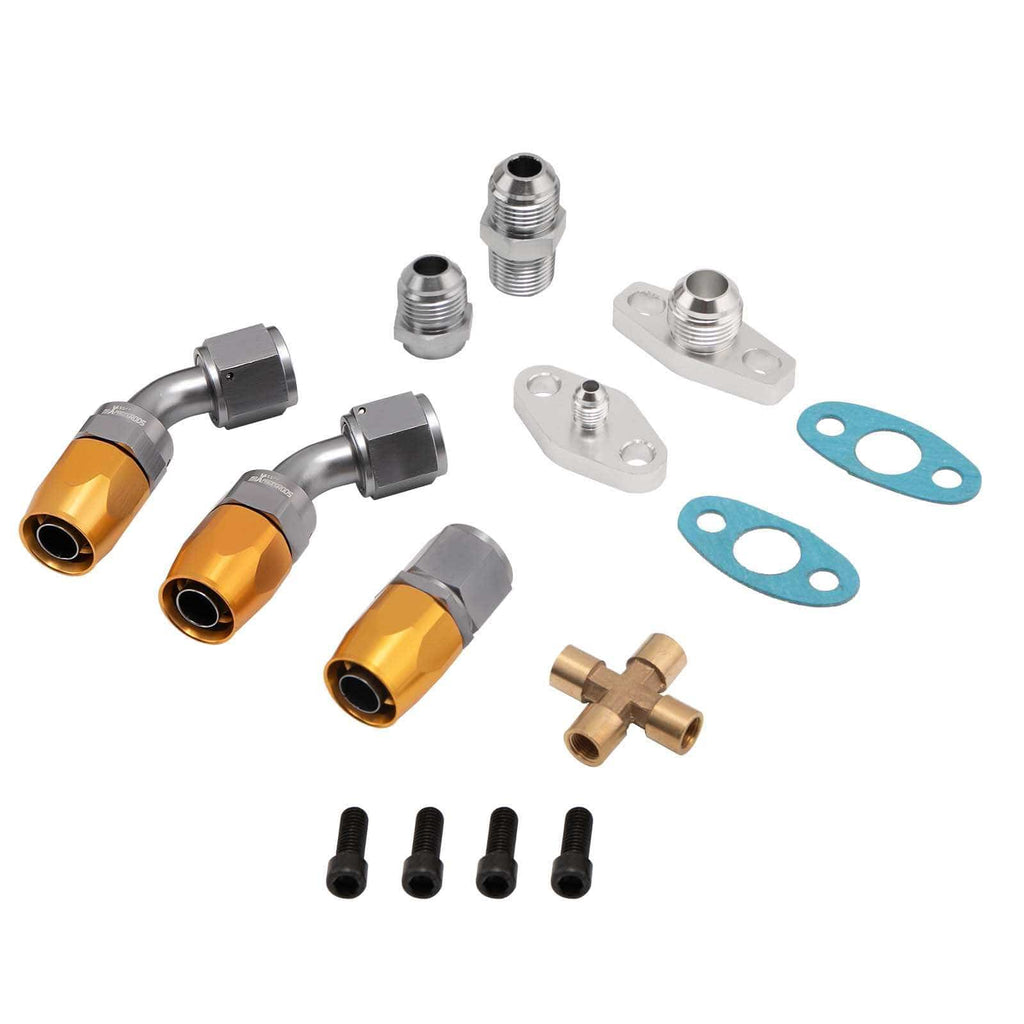 Motorsystem Turbo Ölzufuhr + Ablauf Rücklaufleitungssatz für T3 GT30 GT3582 GT3076 GT3037