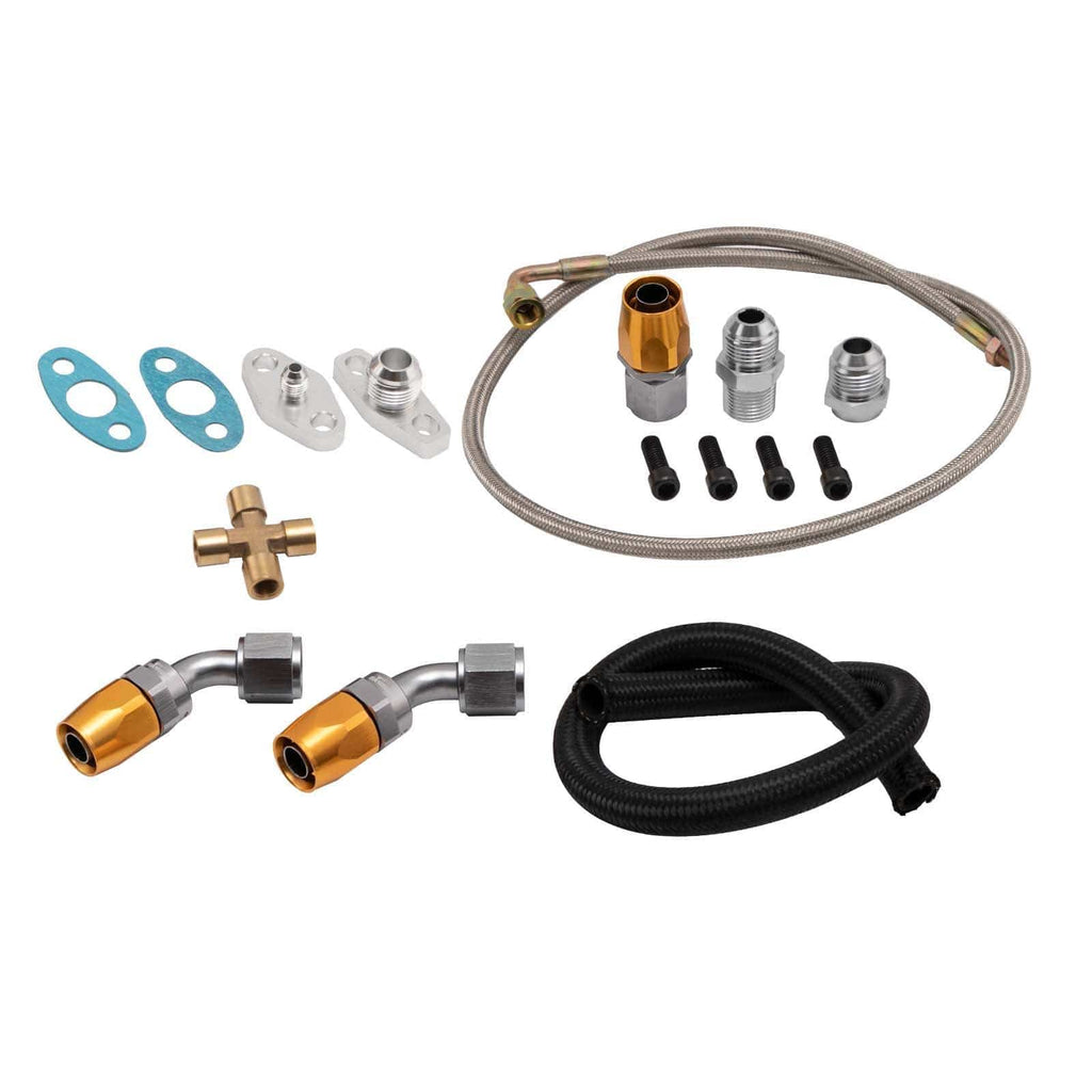 Motorsystem Turbo Ölzufuhr + Ablauf Rücklaufleitungssatz für T3 GT30 GT3582 GT3076 GT3037