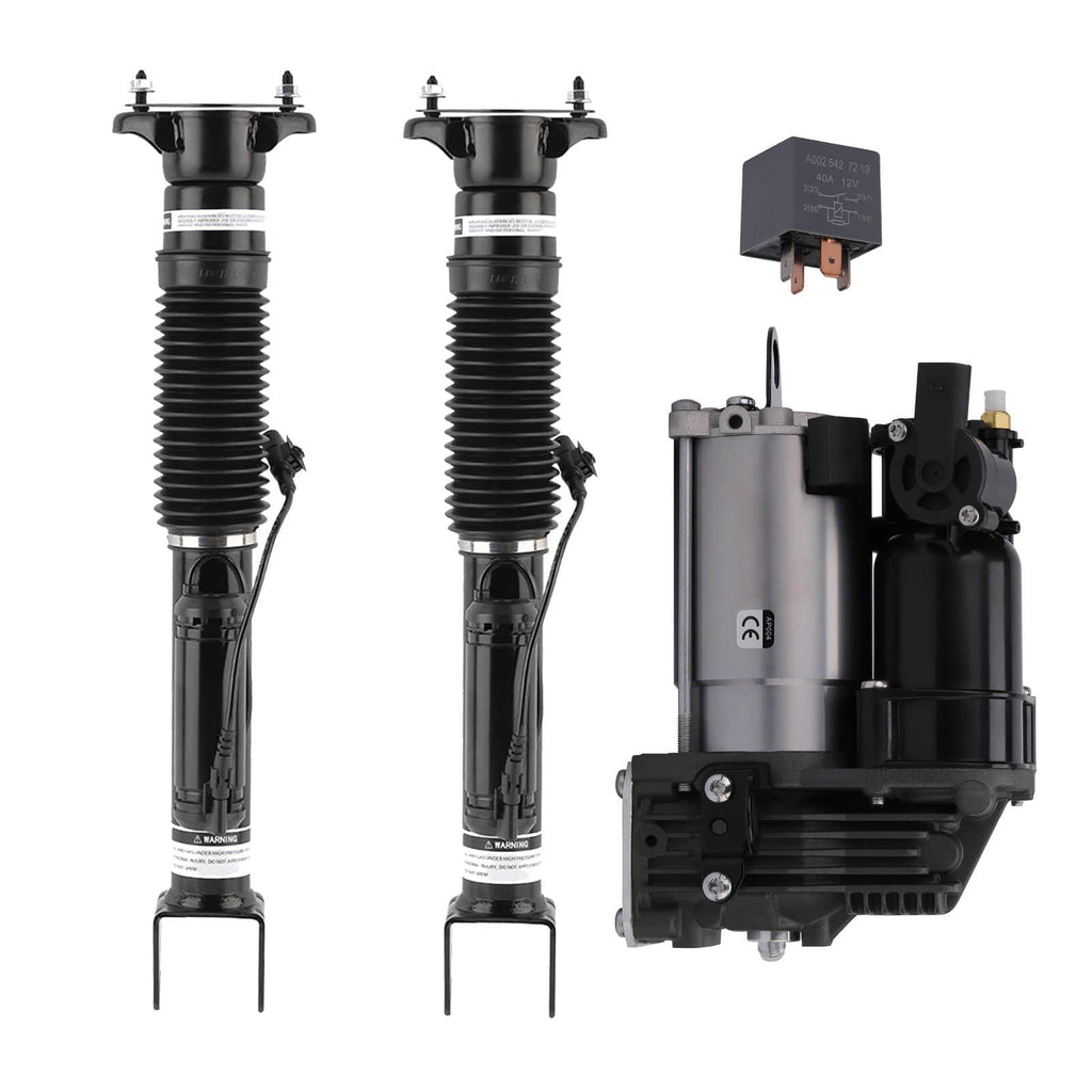 Neu 2X Stoßdämpfer Hinten + Luftfederung Kompressor kompatibel für Mercedes ML GL W166 X166