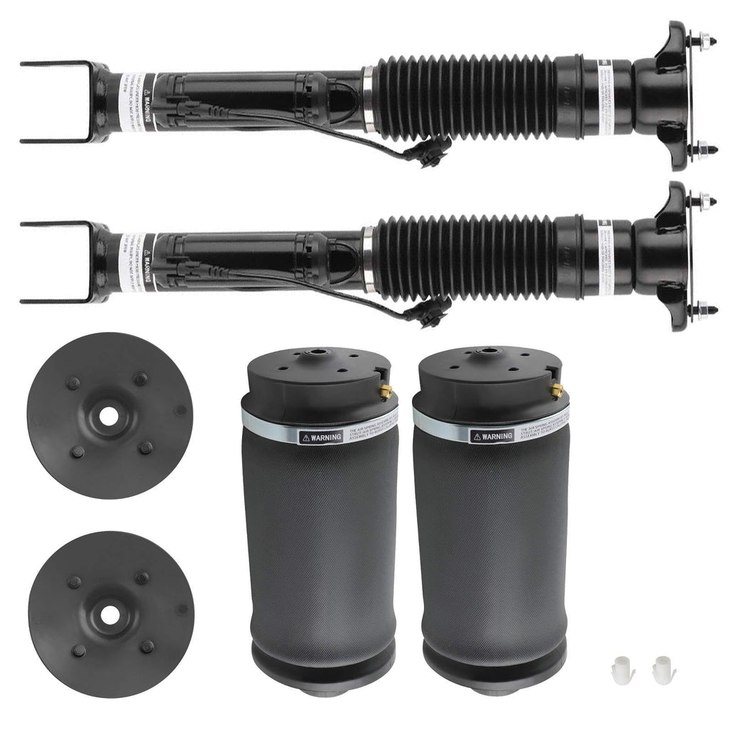 Neu Paar Federbein Hinten + Paar Luftfederung Hinten kompatibel für Mercedes M-Klasse GLE W166