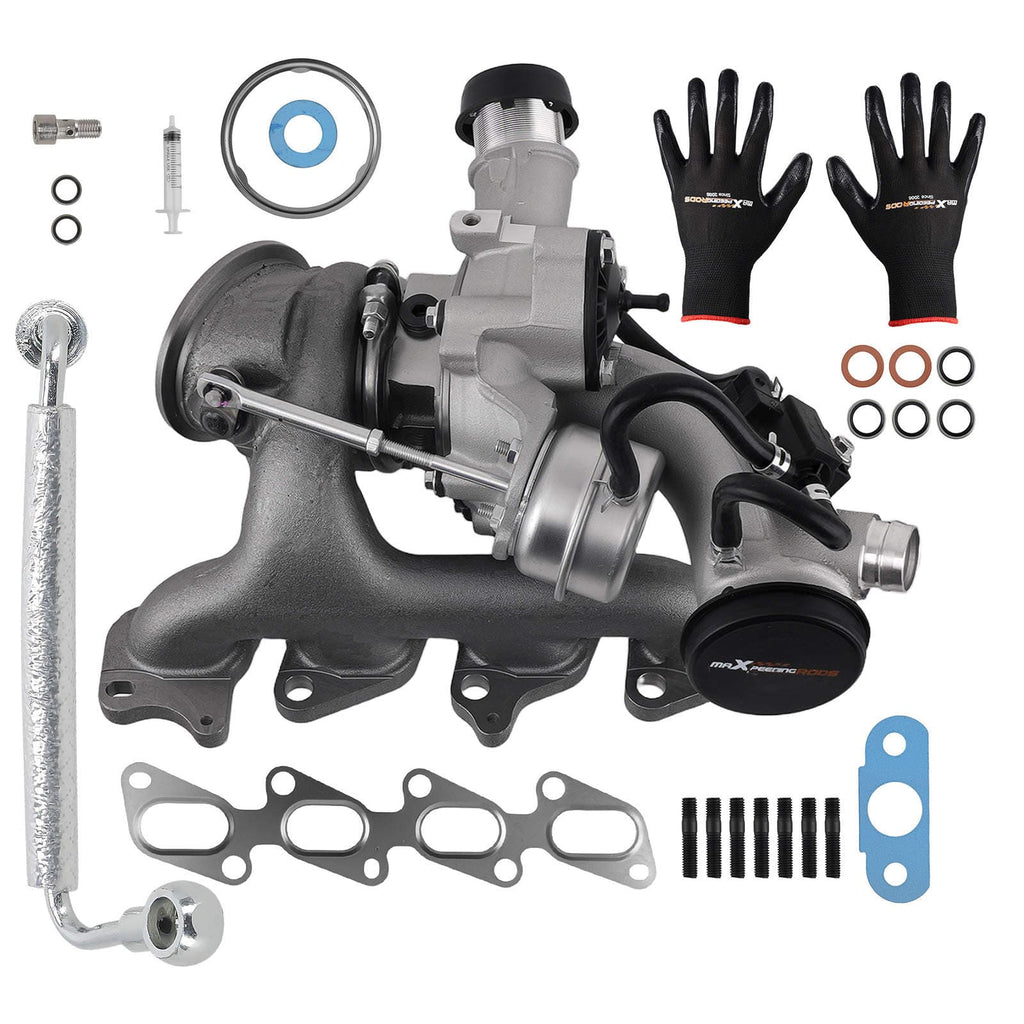Neu NEU Turbo Turbolader + Ölleitung kompatibel für Opel Astra J Meriva B I4 1.4L 103KW 140HP