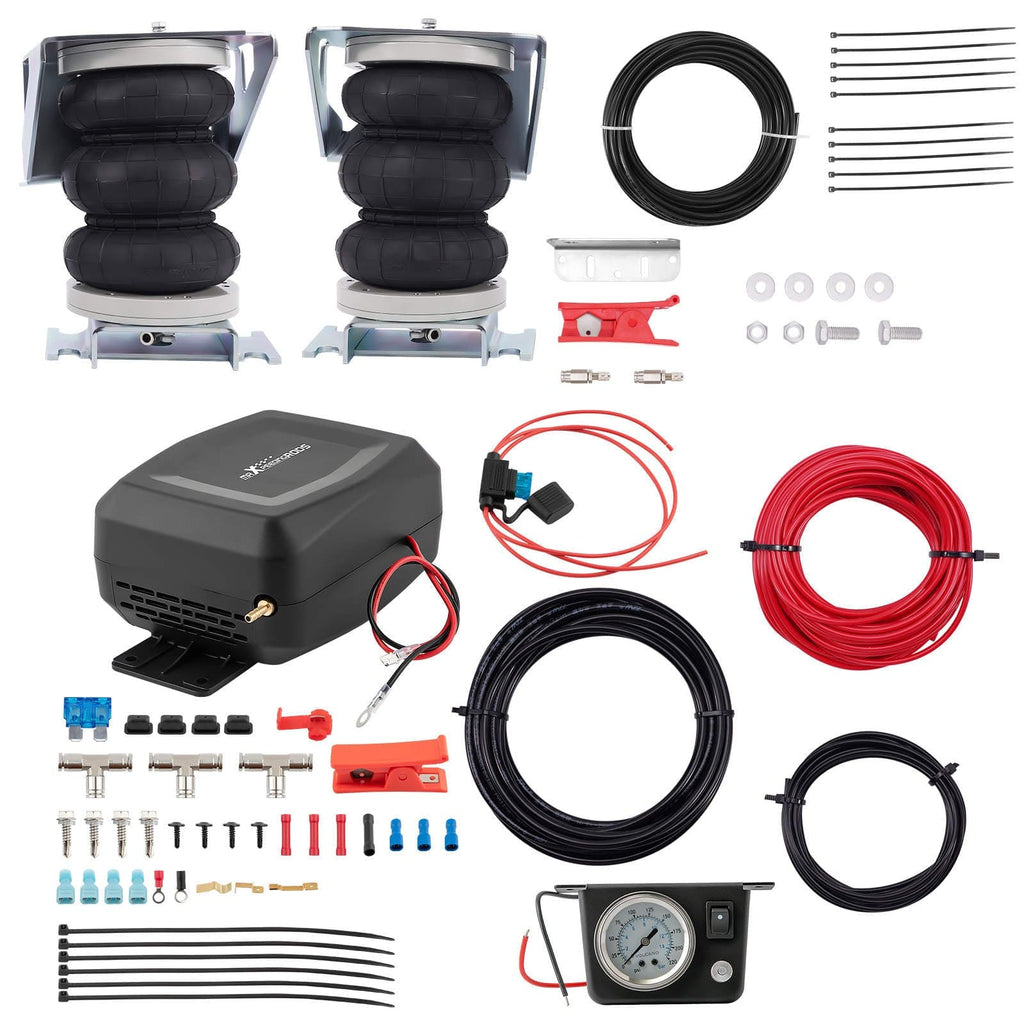 Neu Luftbalg Hinten + Kompressor Kit kompatibel für Iveco Daily 35S 35L Einzelbereifung 2014-