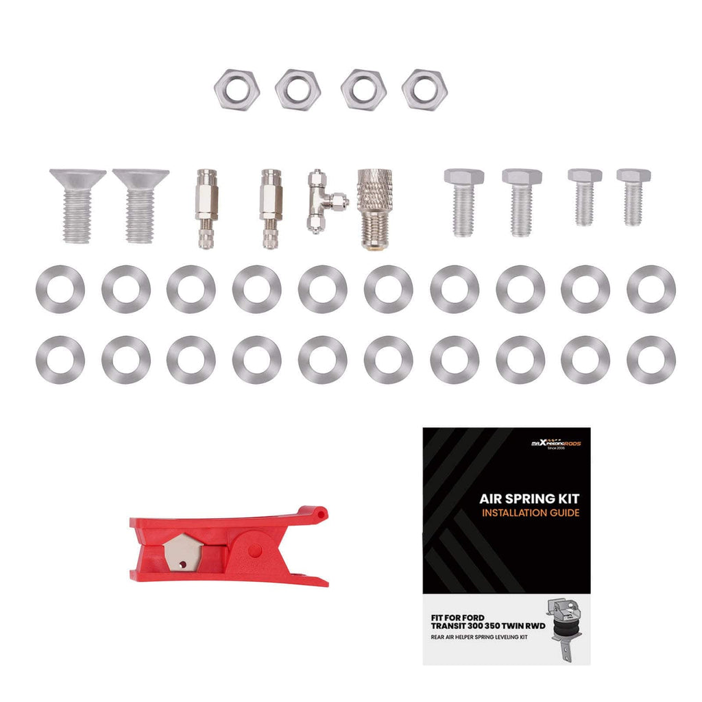 Neu Luftfederung Hinten + Halterungen Kit kompatibel für Ford Transit TWIN RWD 350 2001- 4000KG