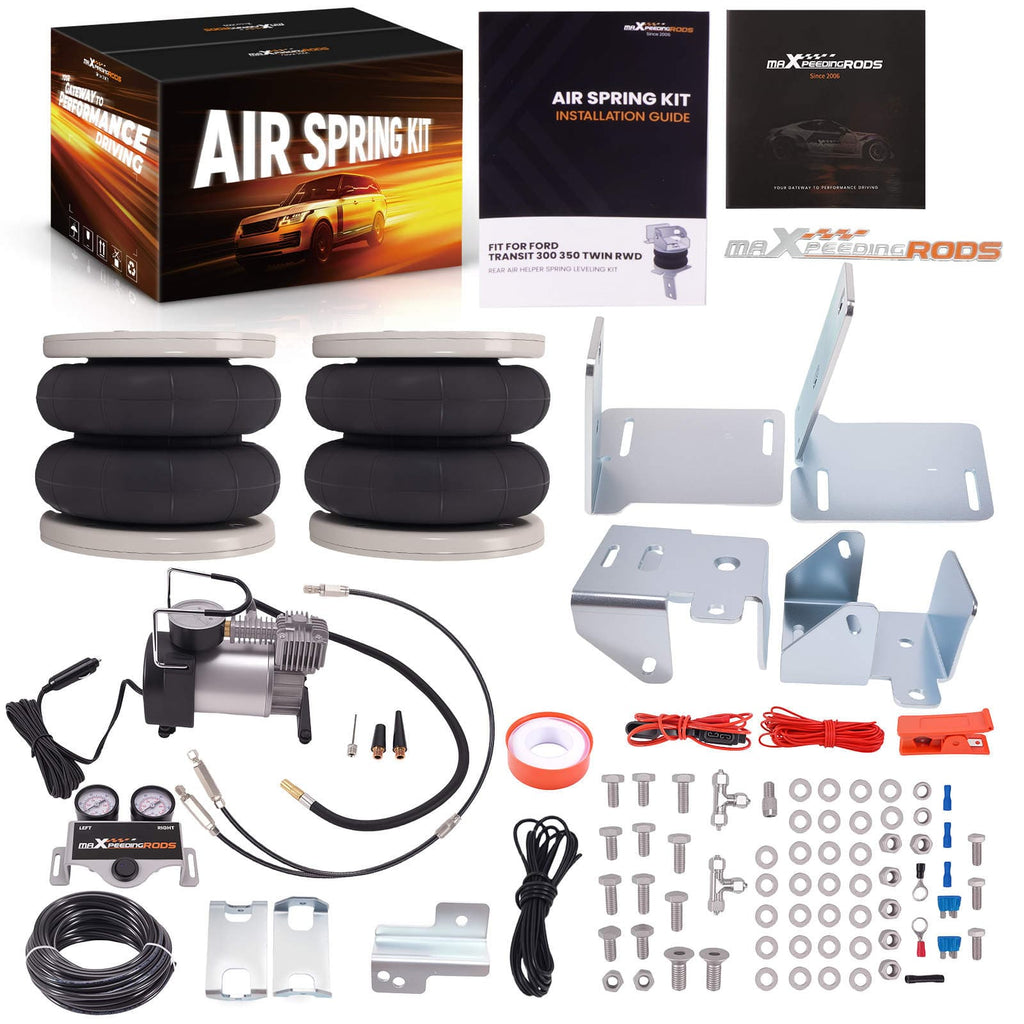 Neu Luftfeder Hinten mit Zwei-Kreis-System Kit kompatibel für Ford Transit TWIN 350 RWD 2001-