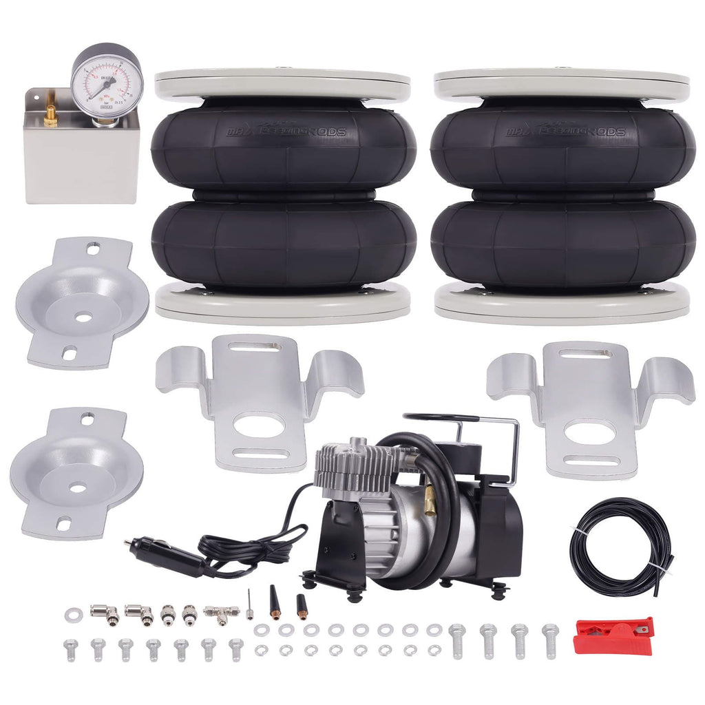 Neu 2x Luftfederung Hinten + 12V Kompressor Kit kompatibel für Fiat Ducato kompatibel für Peugeot Boxer 1994-